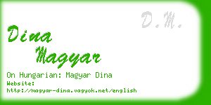 dina magyar business card